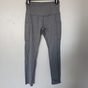 NYLA Women's Small Grey Full Length Leggings Workout Tight Pants Activewear Gym